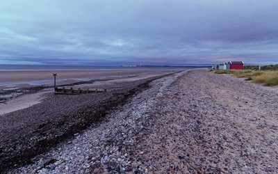 Foto 6x4 Ebbe am Findhorn Eine Woche nach dem Fotografieren bei Flut c2017