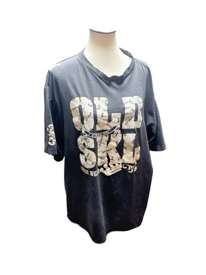 Vintage T Shirt OLD SKL 1996 Black & White Mens Size XXLg