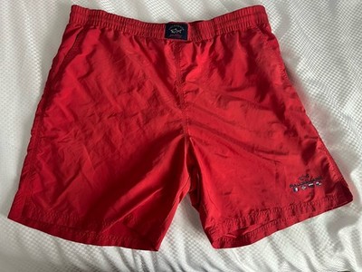PAUL & SHARK YACHTING Men's Swimming Trunks Swim Shorts Bermuda Size XL Red