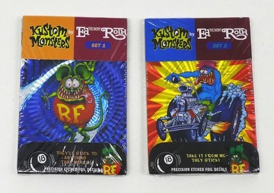 1998 Kustom Monsters Set 1 & 2 Sealed Packs Etched Foil Stickers/Decals Ed Roth