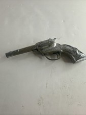 Vintage TEX Hubley Texas Longhorn Group metal cap toy gun 6  long