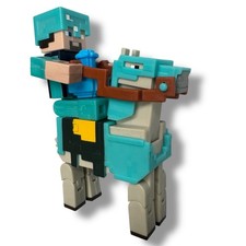 Mattel Minecraft Diamond Steve  Horse 3.25 inch Action Figure 2-Pack - Used