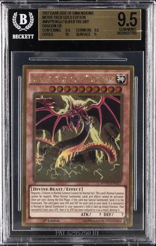 2017 YU-GI-OH! THE DARK SIDE OF DIMENSIONS SLIFER, THE SKY DRAGON BGS 9.5