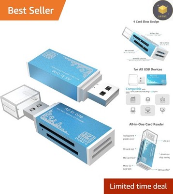 4-in-1 Micro SD Card Reader USB Adapter - Compact & Durable for All Devices