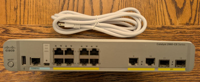 Cisco Catalyst 2960CX 8-Port GbE & 2-Port DP SFP Network Switch WS-C2960CX-8TC-L