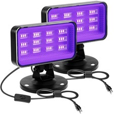 30W Black Lights for Glow Party - High Power LED Outdoor Black Light Flood Li...