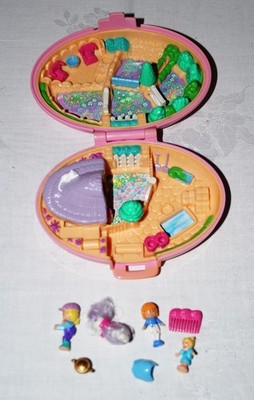 Polly Pocket Bluebird 1995 Shetland Pony Stable Ponystall Dose inkl. Figuren