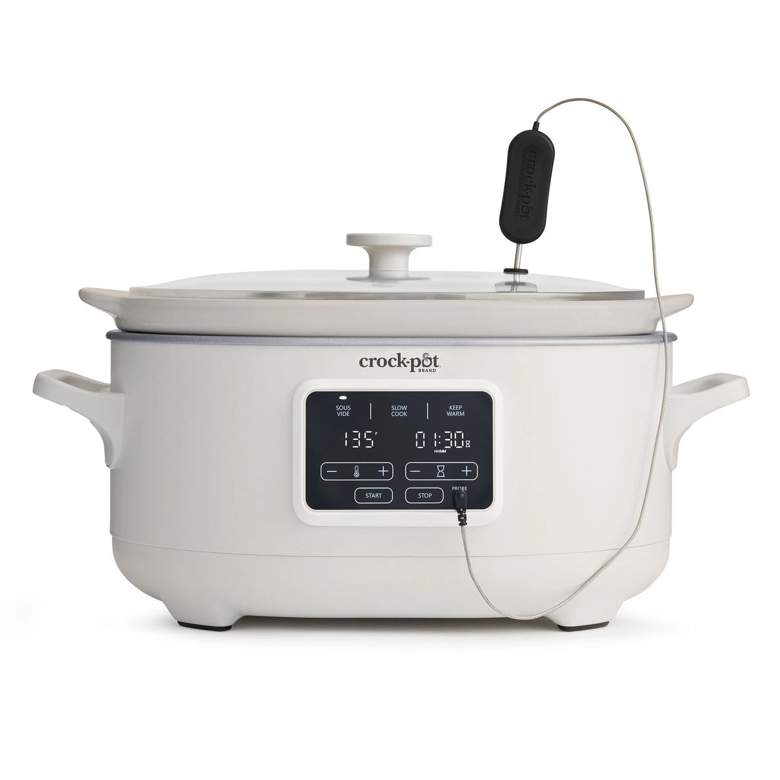 Crock-Pot 6qt Programmable Slow Cooker with Sous Vide - Oat Milk Ivory: Digital