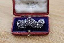 Vintage Pure 1000 Silver filigree Greek Tsarouchi Shoe Brooch