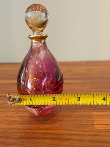 Illusions Bottiglia Profumo Vintage 24% Pieno Piombo Cristallo Oro Rosa Iridescente Italia - Foto 10 di 10