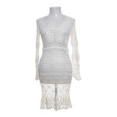 Love Forever, Strandkleid, Größe: M, Weiß, Schlangenhaut, Spitze, Damen #Zsf