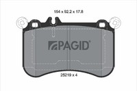 Bremsbelagsatz Scheibenbremse Pagid T2124N FüR Mercedes SLK R172 AMG 172 475