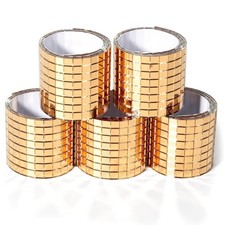 PP OPOUNT 2360 PCS Disco Ball Tiles, 5 x 5 mm Self-Adhesive Mirror Tiles, Pee...