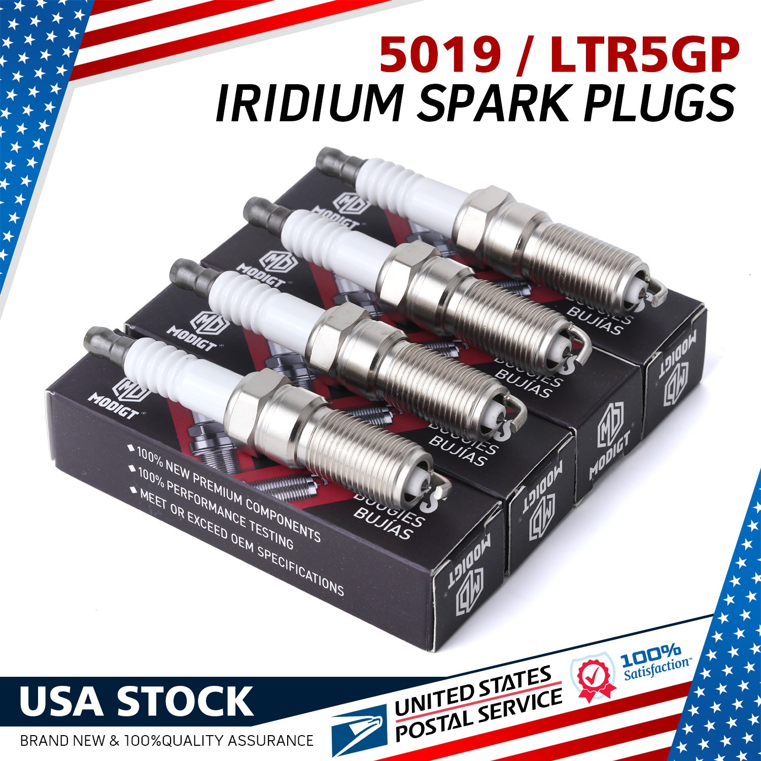 4x Iridium Spark Plugs For Chevrolet Equinox 2010-2017 2.4L L4 OEM Quality NEW