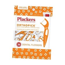 Plackers Orthopick Flosser for Braces, 24 Count Pack of 2 36 Count Pack of 2 
