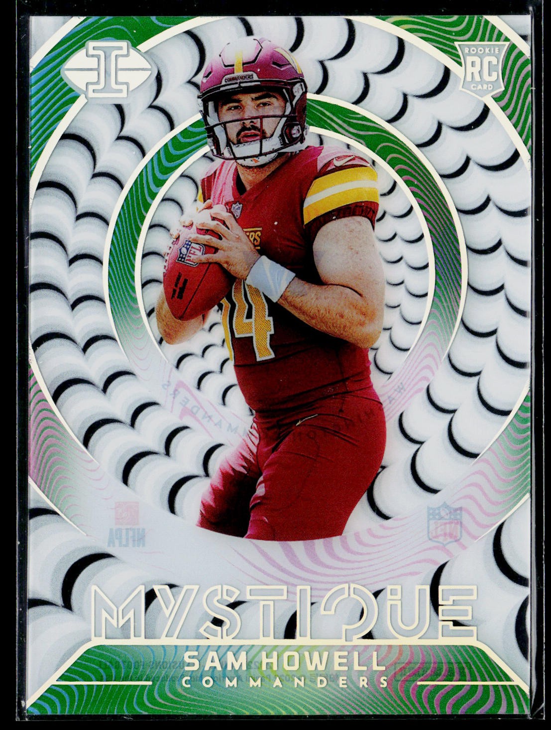 Sam Howell 2022 Panini Illusions #M-5 Mystique Emerald Washington Commanders NFL