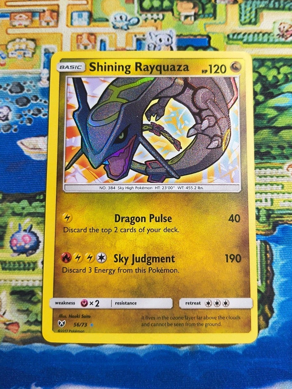 Shining Rayquaza 56/73 Pokemon Shining Legends Rare Shining Near Mint 2017