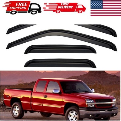 High-Impact Window Deflectors for Chevy Silverado/GMC Sierra - Easy Installation