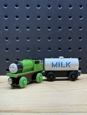 Thomas  Friends Wooden Railway Train Engine Percy Lot Milk Tanker