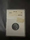1943 Steel Cent MS64 ANACS Soapbox