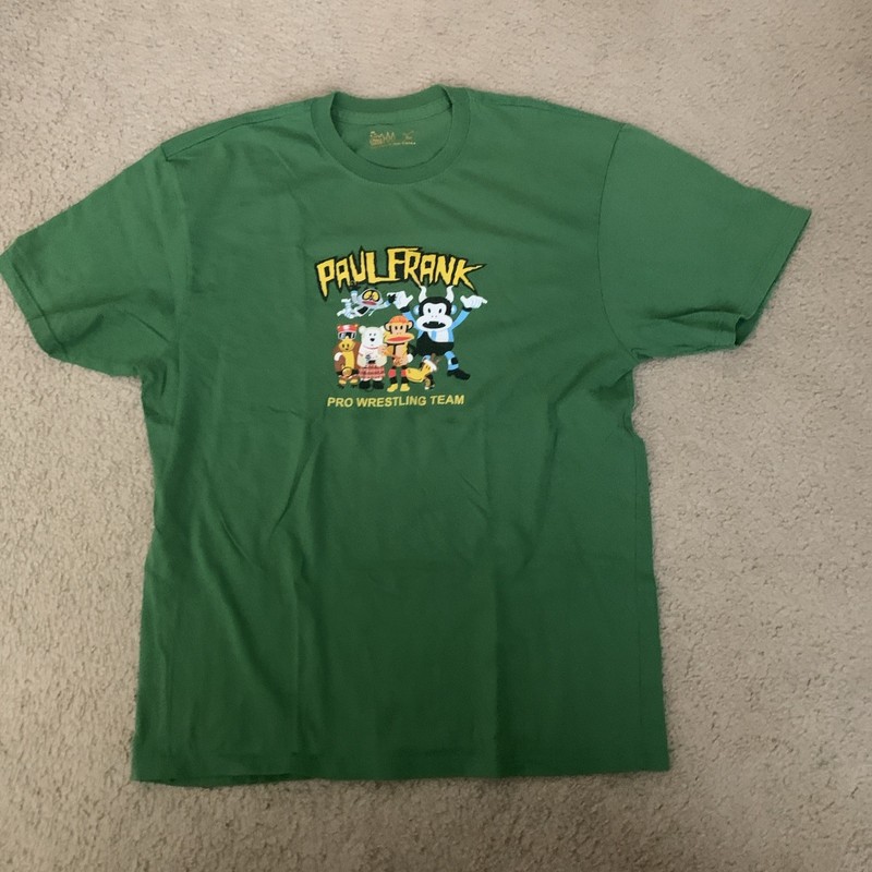 Vintage Paul Frank T-Shirt 90s Y2K Mens L  - Rare Wrestling Greats