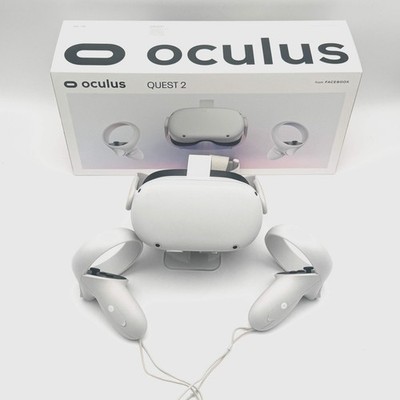 Oculus Quest 2 VR Headset 64GB White Used - Console and Controllers Only