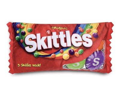 Skittles Package 18  x 11  Pillow Set with 5 Mini Skittles Candy Pillows NEW