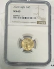 2026 $5 American Gold Eagle 1/10 oz Brilliant Uncirculated MS69 NCG