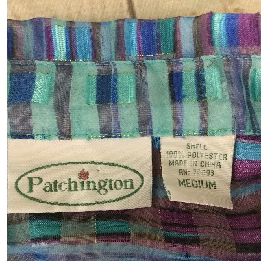 Patchington Multicolored Sheer Button Front Shirt… - image 5