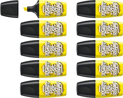 STABILO Marker BOSS ORIGINAL MINI by Snooze One, Gelb, 10er Set | 07/24-10