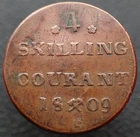 4 Skilling 1809 - Norway KM# 275 copper coin - #R81