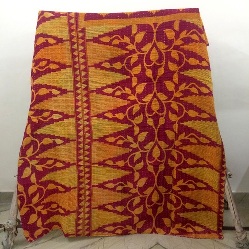 Indian Bedding Vintage Throw Bedspread Coverlet Blanket Reversible Kantha Quilt - Picture 21 of 35
