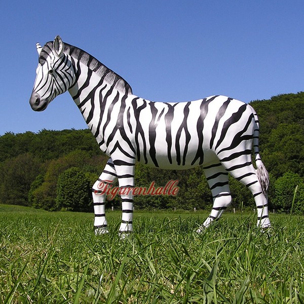 Zebra Afrika Figur Lebensgroß Tierfigur Aufstellfigur Statue Skulptur Deko Tiere-image