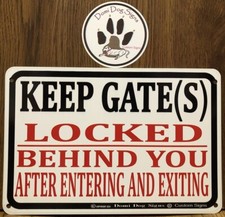 Metal Keep Gate Gates Locked Sign 8"x12" USA Made