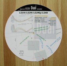 Goniometro allineamento cartuccia per doppi bracci giradischi 1219/1229/1229Q/1249