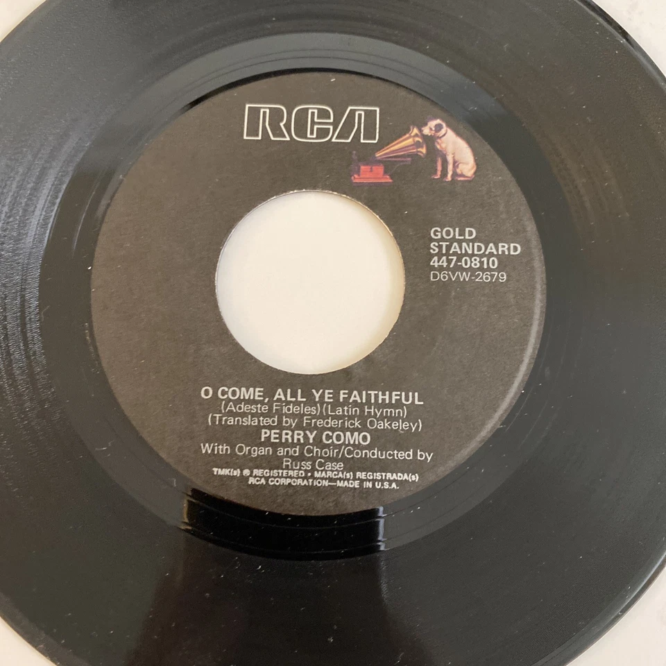 Perry Como 45 Silent Night / O Come All Ye Faithful NEW unplayed Christmas pop - Image 3 of 3