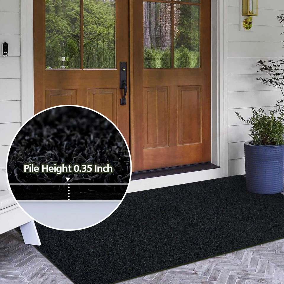 Outdoor Carpet Waterproof Patio Rug Area Rugs Non Slip Runner Rug Entryway Mat - Image 3 of 4