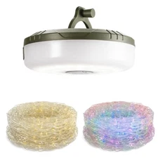 EverBrite Rechargeable LED Camping String Light 29.5FT Outdoor Tent Light 8 Mode