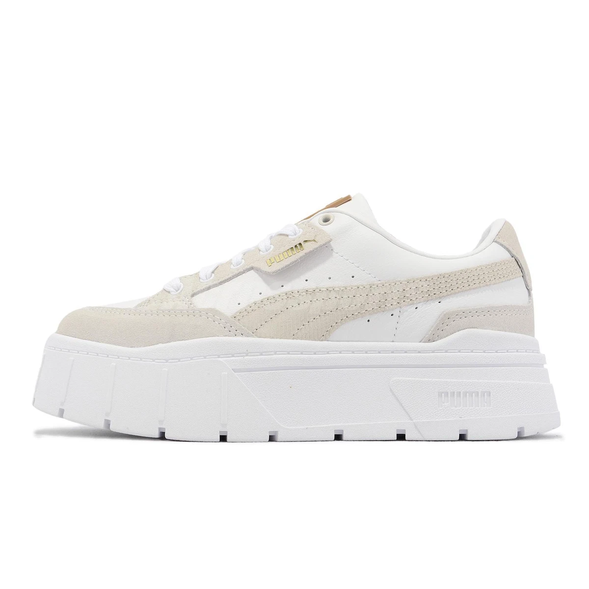 Puma Mayze Stack Cord Wns White Beige Women Casual Platform Shoes 