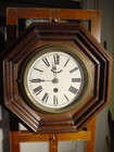 Antique Rare 1860'S Early Unbranded Walnut Octagon 30Hr Marine Lever Clock Works