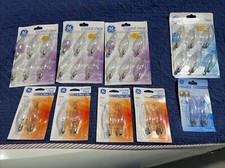 GE Candelabra Bulb Lot 9 Pks Asst Wattages 34 Bulbs In All See Pics