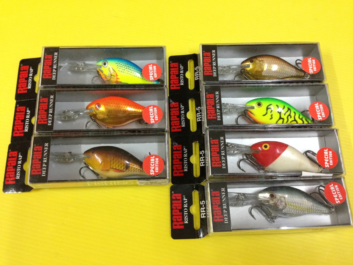 【GWセール】 Rapala Risto Rap 5点セット Lot A of Seven Special Edition Rapala Risto Rap RR-5 in 7 Colors