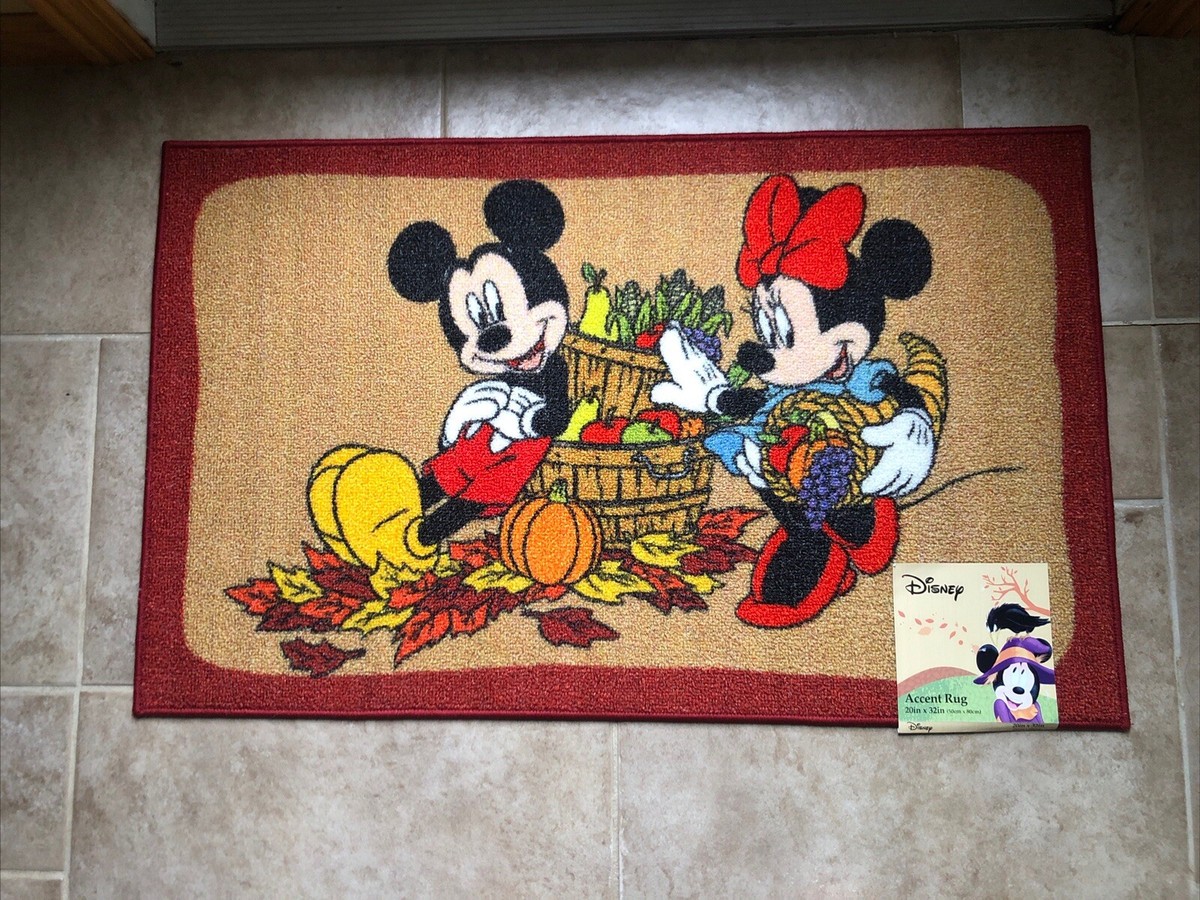 Disney Mickey and Minnie Fall Harvest Accent Rug 20”x32” | eBay