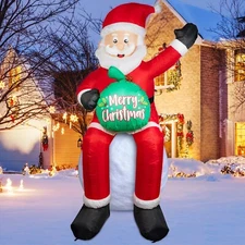 5.6FT Christmas Inflatable Santa Claus LED for Outdoor Indoor Garden Yard Decor