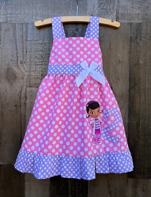 Doc McStuffins Polka Dot Birthday Girl Dress | eBay