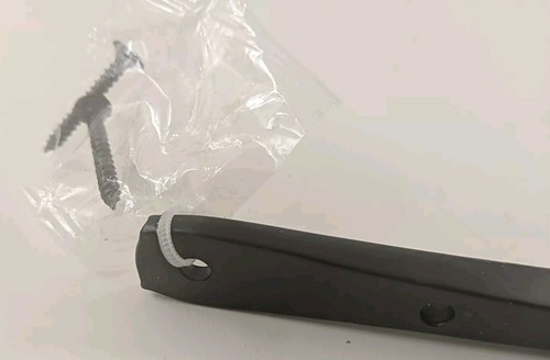 4 ganci per piante neri forgiati a mano curvi (coniglietto grigio) con viti - Foto 7 di 7