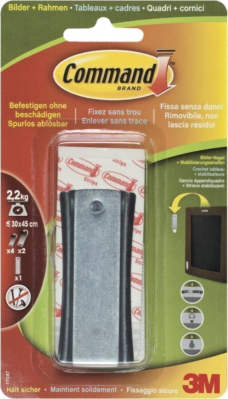 Merchandising 3M: Post-it - Gancio Appendiquadro Metallico Misura M