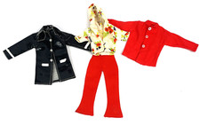 Vintage Maddie Mod Barbie Clone Doll Clothes Lot Coat Pants Top
