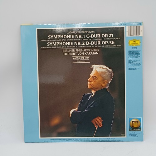 Beethoven Symphonien 1 &2 LP Karajan Berliner Philharmoniker 1 Book 1985. PO - Picture 3 of 7