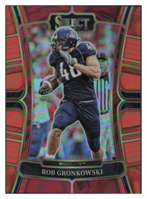 E128 ROB GRONKOWSKI 2023 SELECT ORANGE PRIZM REFRACTOR 29/49 #77 ARIZONA RARE SP